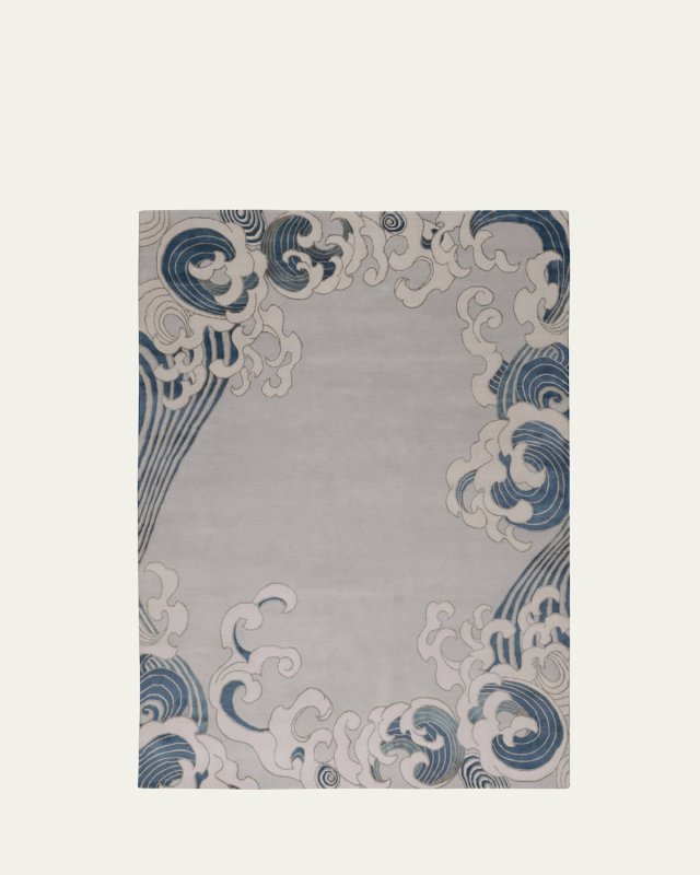 Tempest Night Hand-Knotted Rug, 9' x 12'